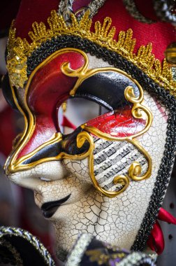 Venedik maskesi yakın çekim - karnaval kıyafeti