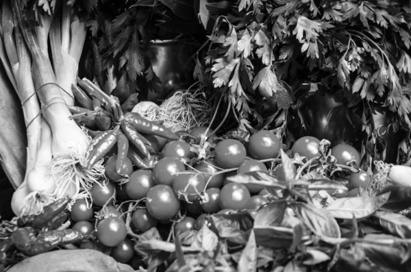 Verduras Frescas Vista Cerca Dentro Del Mercado Local Italia —  Fotos de Stock