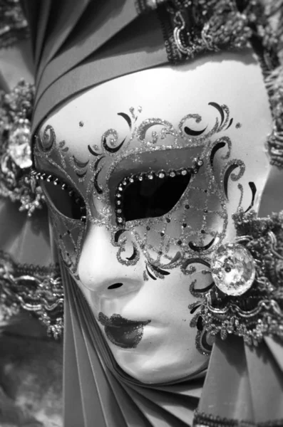 Venezianische Maske Nahaufnahme Karneval Outfit — Stockfoto