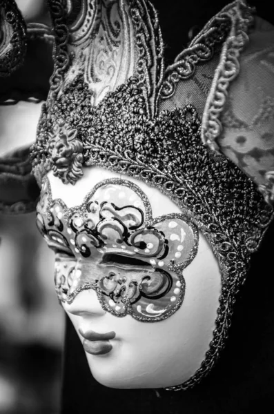 Maschera Veneziana Vista Vicino Vestito Carnevale — Foto Stock