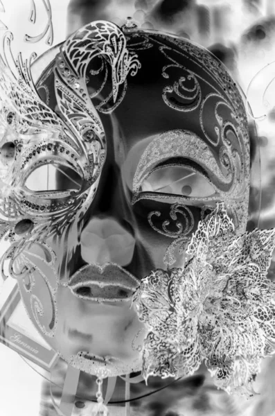 Máscara Veneciana Vista Cerca Traje Carnaval —  Fotos de Stock