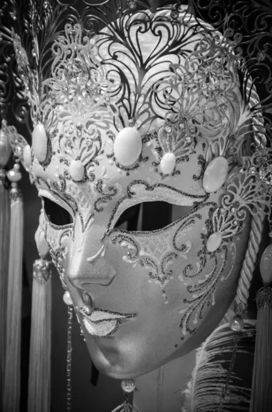 Maschera Veneziana Vista Vicino Vestito Carnevale — Foto Stock