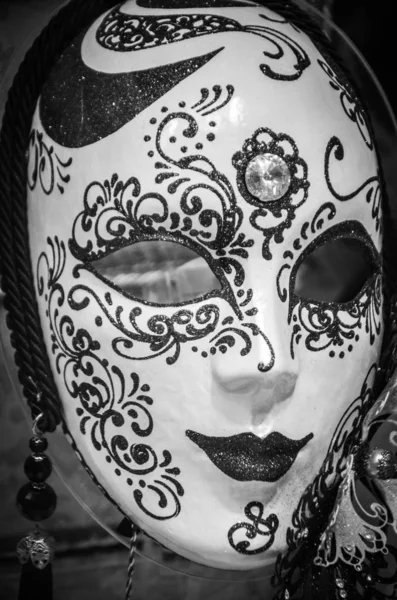 Maschera Veneziana Vista Vicino Vestito Carnevale — Foto Stock