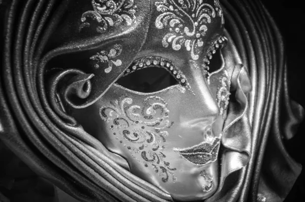 Maschera Veneziana Vista Vicino Vestito Carnevale — Foto Stock