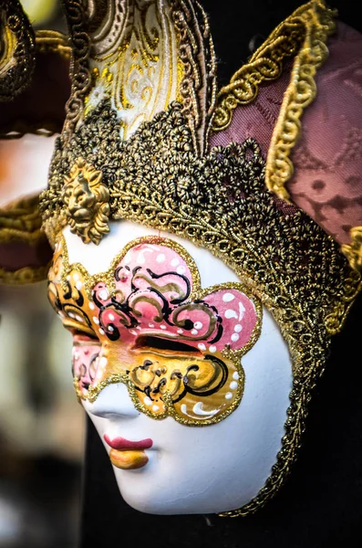 Máscara Veneciana Vista Cerca Traje Carnaval — Foto de Stock