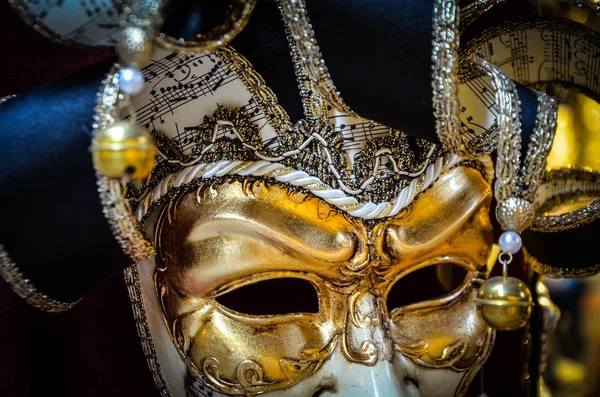 Venezianische Maske Nahaufnahme Karneval Outfit — Stockfoto