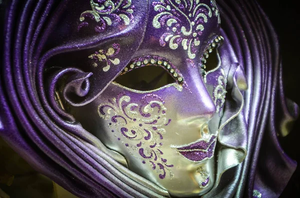 Wenecka Maska Bliska Widok Strój Karnawałowy — Zdjęcie stockowe