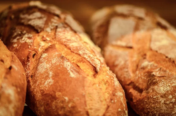 Zelfgemaakt Brood Van Dichtbij Bekijken — Stockfoto