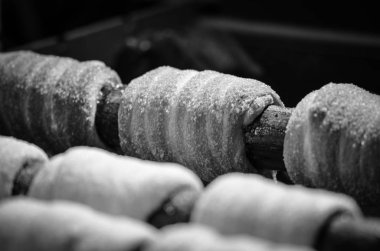 geleneksel czech spesiyaliteleri - czech lezzeti - fındıklı hamur silindiri, şeker ve tarçın