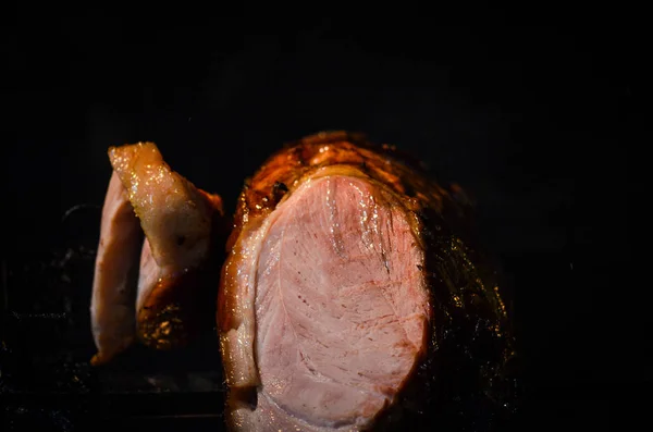 Joelho Porco Fumado Perna Comida Tradicional Checa — Fotografia de Stock