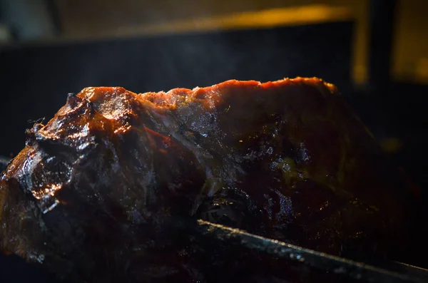 Carne Cerdo Ahumada Rodilla Pierna Comida Tradicional Checa —  Fotos de Stock