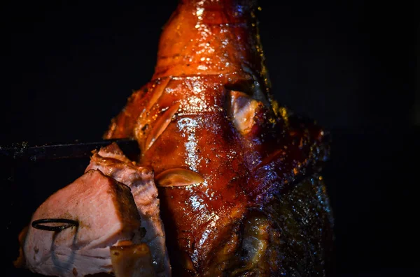 Smoked Pork Knee Leg Czech Traditional Food — Stock Photo, Image