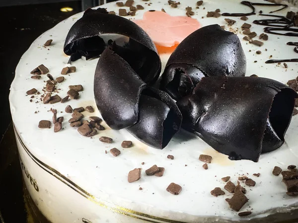 Mischen Hausgemachten Kuchen Nahaufnahme Ansicht — Stockfoto