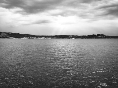 Sloven deniz kenarının panoramik görüntüsü