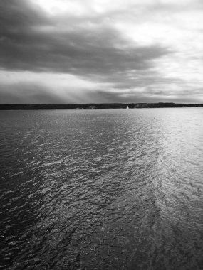 Sloven deniz kenarının panoramik görüntüsü