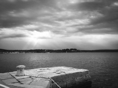 Sloven deniz kenarının panoramik görüntüsü