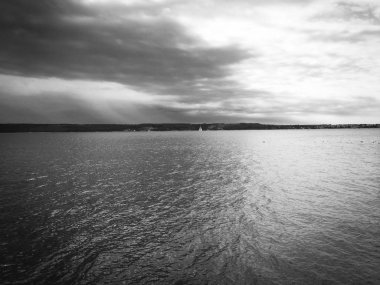 Sloven deniz kenarının panoramik görüntüsü