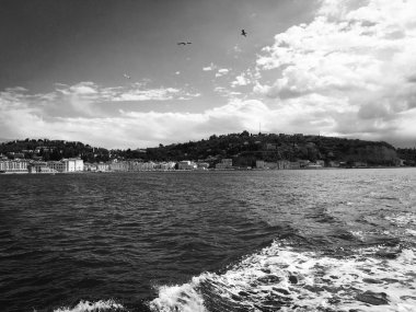 Sloven deniz kenarının panoramik görüntüsü