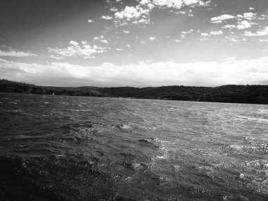 Sloven deniz kenarının panoramik görüntüsü