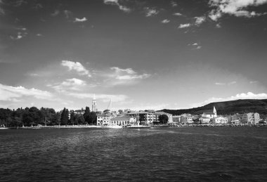 Sloven deniz kenarının panoramik görüntüsü