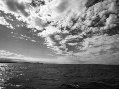 Sloven deniz kenarının panoramik görüntüsü