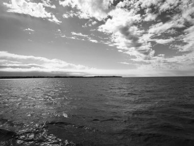 Sloven deniz kenarının panoramik görüntüsü