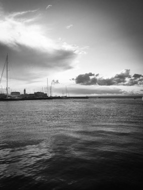 Sloven deniz kenarının panoramik görüntüsü