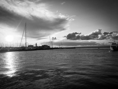 Sloven deniz kenarının panoramik görüntüsü