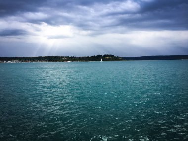 Sloven deniz kenarının panoramik görüntüsü