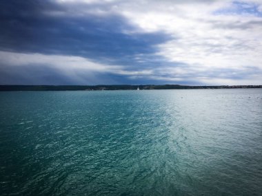 Sloven deniz kenarının panoramik görüntüsü