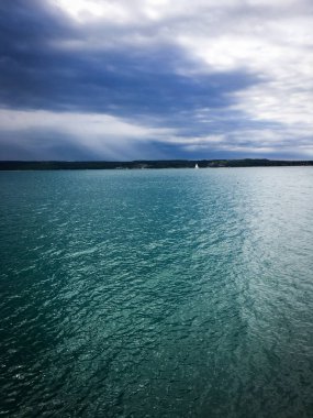 Sloven deniz kenarının panoramik görüntüsü
