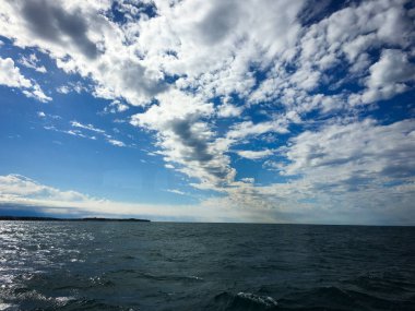 Sloven deniz kenarının panoramik görüntüsü