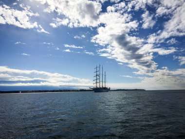 Sloven deniz kenarının panoramik görüntüsü