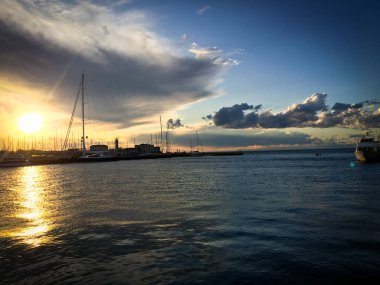 Sloven deniz kenarının panoramik görüntüsü