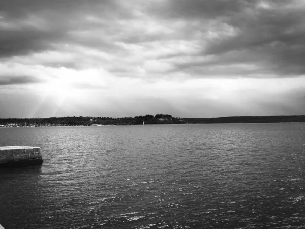 Vue Panoramique Sur Bord Mer Slovène — Photo