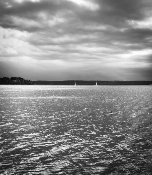 Vista Panoramica Sul Mare Sloveno — Foto Stock