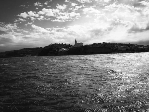 Vue Panoramique Sur Bord Mer Slovène — Photo