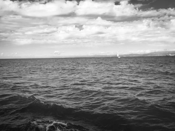 Pemandangan Panorama Dari Tepi Laut Slovenian — Stok Foto