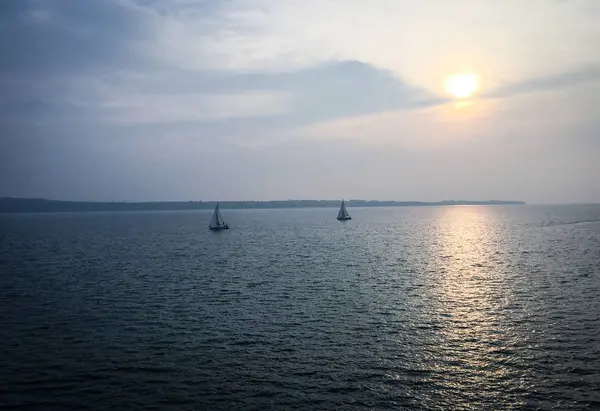 Pemandangan Panorama Dari Tepi Laut Slovenian — Stok Foto