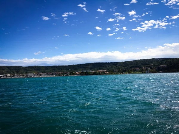 Pemandangan Panorama Dari Tepi Laut Slovenian — Stok Foto