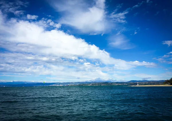 Pemandangan Panorama Dari Tepi Laut Slovenian — Stok Foto