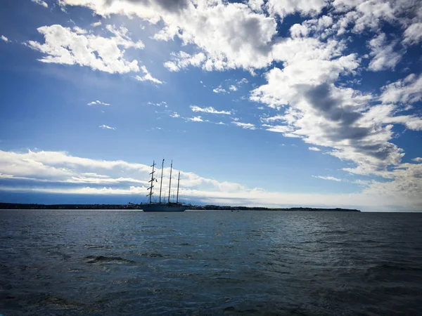 Pemandangan Panorama Dari Tepi Laut Slovenian — Stok Foto