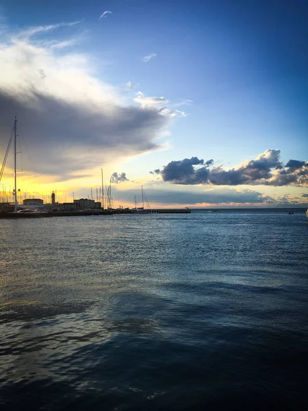 Pemandangan Panorama Dari Tepi Laut Slovenian — Stok Foto