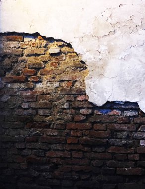 tuğlalar & taş duvarı kapat görünümü 