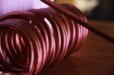 Bakır spiral yakın görünüm