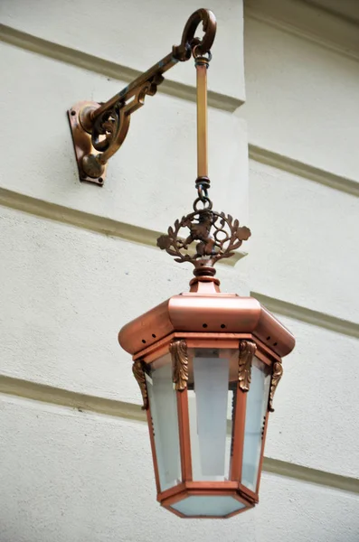 Koperen Straatlamp Close — Stockfoto