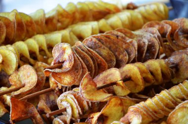 Geleneksel Czech kızarmış patatesleri yakın çekim