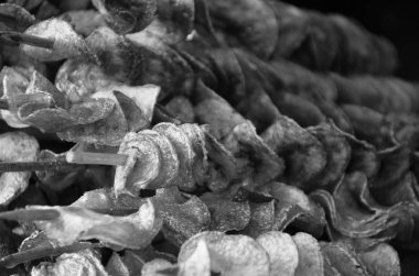 Geleneksel Czech kızarmış patatesleri yakın çekim