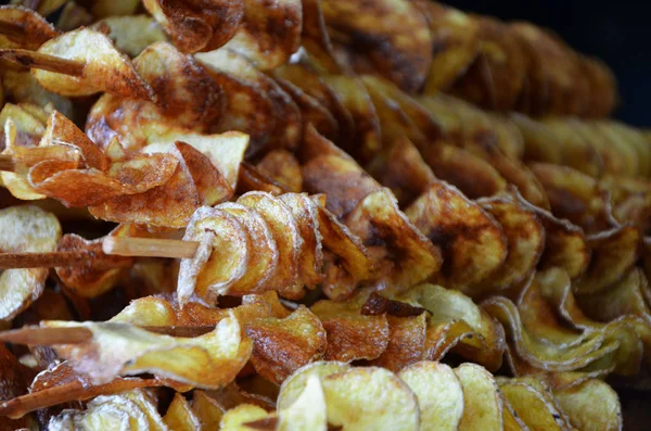 Traditionelle Tschechische Bratkartoffelrollen Aus Nächster Nähe — Stockfoto