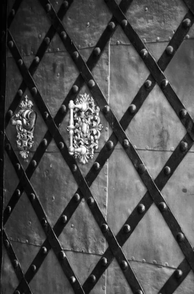 Ancients Doors Close View Historical Streets Prague — Stock Photo, Image